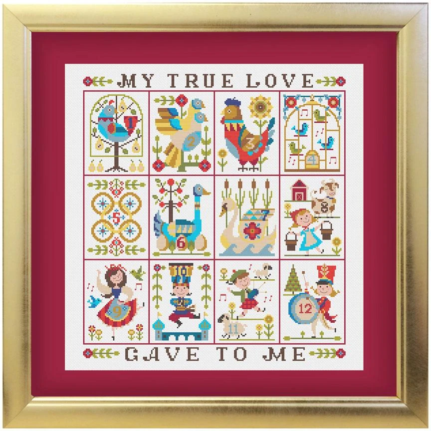 Twelve Days Of Christmas Cross Stitch Ornaments Pattern 6 Twelve Days Of Christmas Cross Stitch Ornaments Pattern - Image 4