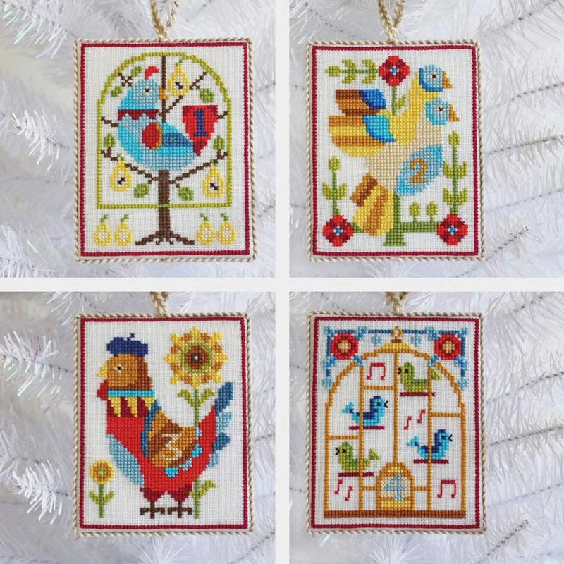 Twelve Days Of Christmas Cross Stitch Ornaments Pattern 3 Twelve Days Of Christmas Cross Stitch Ornaments Pattern