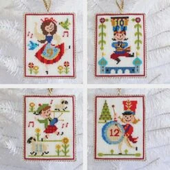 Twelve Days Of Christmas Cross Stitch Ornaments Pattern 8 Twelve Days Of Christmas Cross Stitch Ornaments Pattern -Olympus Handmade Store 12days 04