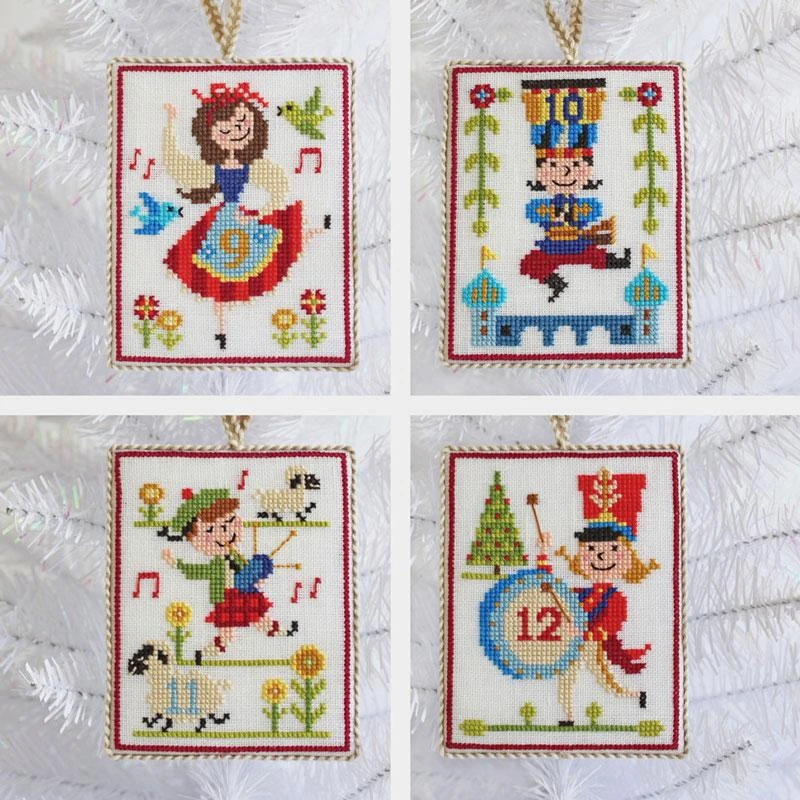 Twelve Days Of Christmas Cross Stitch Ornaments Pattern 5 Twelve Days Of Christmas Cross Stitch Ornaments Pattern - Image 3