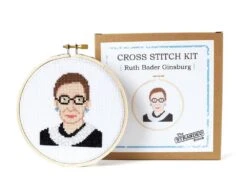 Ruth Bader Ginsburg Cross Stitch Kit -Olympus Handmade Store 1548847349