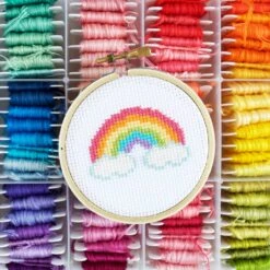 Mini Rainbow Cross Stitch Kit -Olympus Handmade Store 1550388229