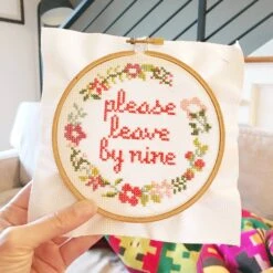 Please Leave By Nine Cross Stitch Kit 12 Please Leave By Nine Cross Stitch Kit -Olympus Handmade Store 1562961861