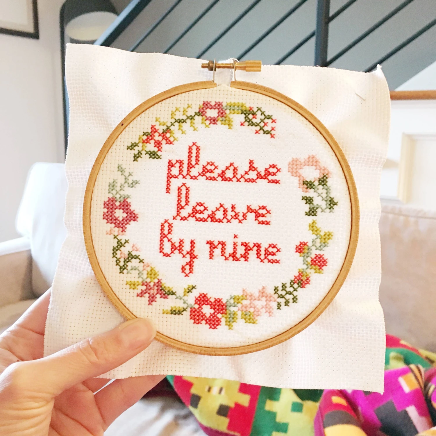 Please Leave By Nine Cross Stitch Kit 7 Please Leave By Nine Cross Stitch Kit - Image 5