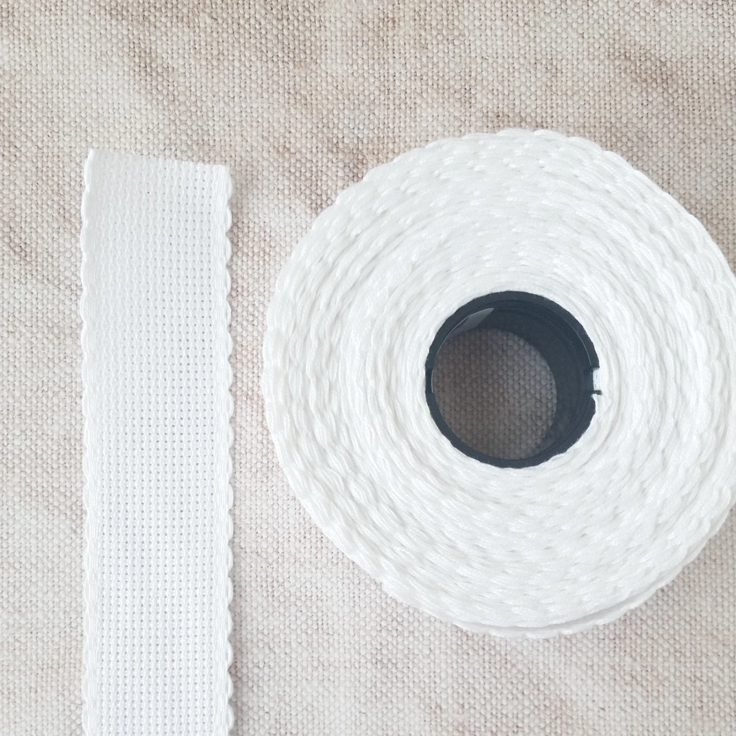 Scallop Edged White Aida Stitching Band - 1-3/16 Inch 4 Scallop Edged White Aida Stitching Band - 1-3/16 Inch - Image 2