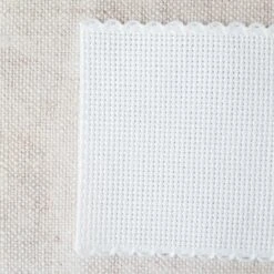 Scallop Edged White Aida Stitching Band - 3 Inch -Olympus Handmade Store 20170507 aida white 16ct 3in 3