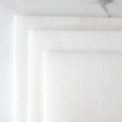 Cashel White Linen Fabric - 28 Count