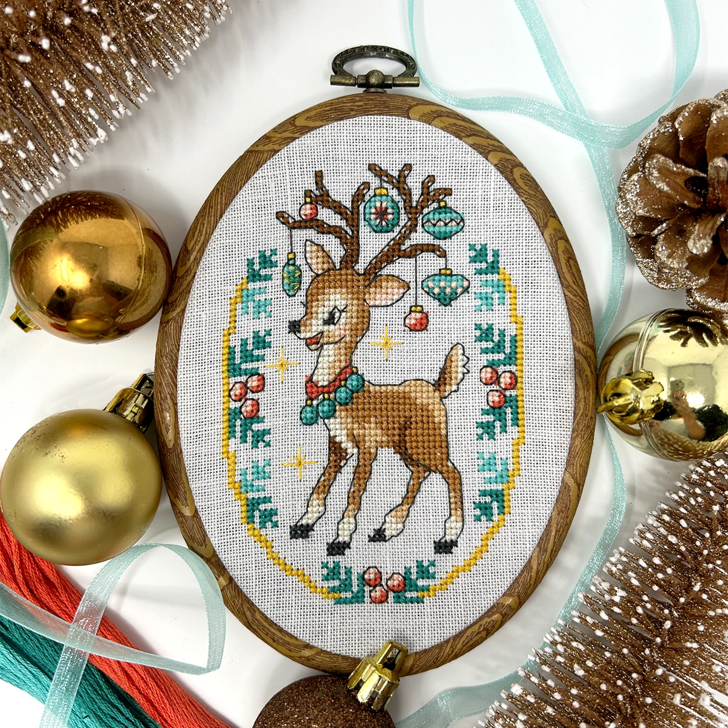 Winter Deer Cross Stitch Pattern 3 Winter Deer Cross Stitch Pattern