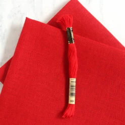 Christmas Red Cashel Linen Fabric - 28 Count -Olympus Handmade Store 28 count linen cloth cross stitch fabric christmas red 3