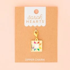 Quilt Star Removable Zipper Charm