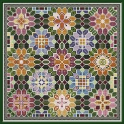 Bountiful Blooms Sampler Cross Stitch Pattern