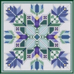 Violet Blue Cross Stitch Pattern