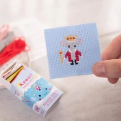 Kawaii Mouse King Mini Cross Stitch Kit