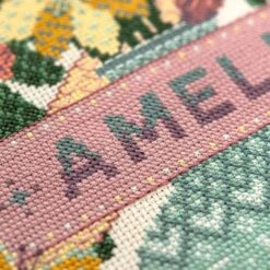 Modern Baby Sampler Cross Stitch Pattern - Bouquet And Butterflies -Olympus Handmade Store BS FlowersButterf 1080 2