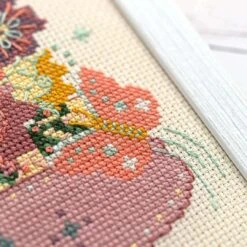Modern Baby Sampler Cross Stitch Pattern - Bouquet And Butterflies -Olympus Handmade Store BS FlowersButterf 1080 6