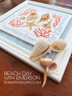 Beach Day With Emerson Cross Stitch Pattern -Olympus Handmade Store BeachDayWithEmerson 9731type
