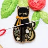 Black Cat Needle Minder -Olympus Handmade Store BlackCatFallNeedleMinder
