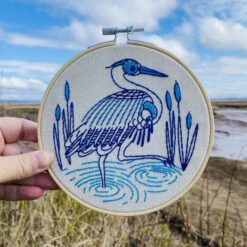 Blue Heron Hand Embroidery Kit -Olympus Handmade Store BlueHeron2.nature.sq 900x 05c64619 5907 4e21 a039 a65e693bf8b5