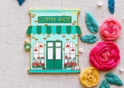 Main Street Needle Minder - Coffee Shop -Olympus Handmade Store CoffeeShopNeedleMinder 1