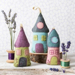 Hand Stitched Felt Craft Kit - Lavender Houses