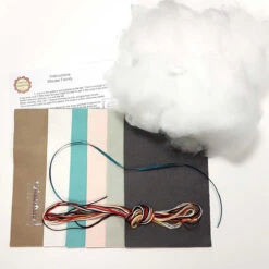 Hand Stitched Felt Softie Kit - Mouse Family -Olympus Handmade Store Corinne Lapierre Felt Mouse Family Craft Kit Contents