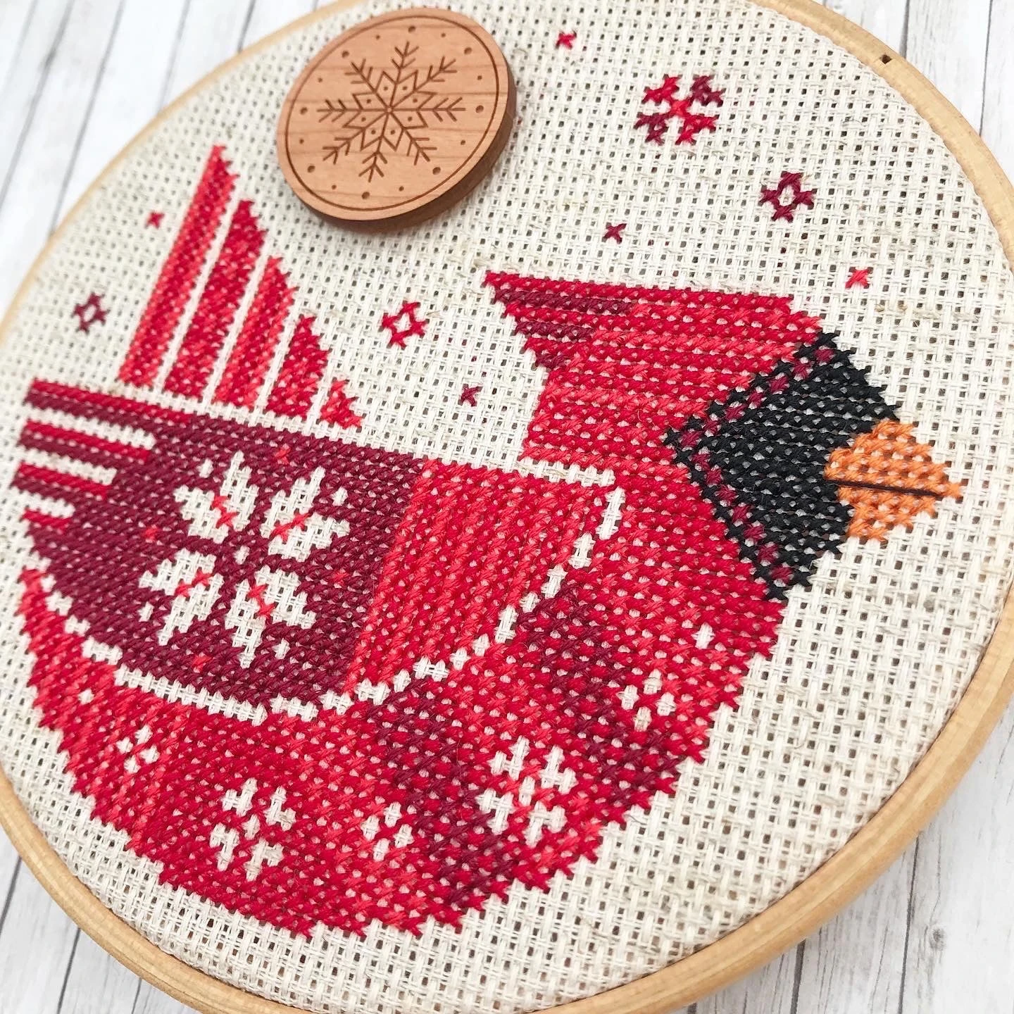 Festive Cardinal Cross Stitch Pattern 4 Festive Cardinal Cross Stitch Pattern - Image 2