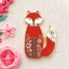 Floral Fox Needle Minder -Olympus Handmade Store FloralFoxNeedleMinder