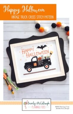 Happy Halloween Cross Stitch Pattern -Olympus Handmade Store HauntedHalloweenTruckCrossStitchBookletFinal Page 1 1