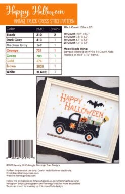 Happy Halloween Cross Stitch Pattern -Olympus Handmade Store HauntedHalloweenTruckCrossStitchBookletFinal Page 4