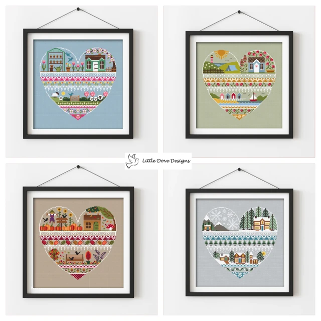 Heart Of Autumn Cross Stitch Pattern 4 Heart Of Autumn Cross Stitch Pattern - Image 2