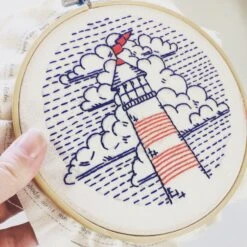 Lighthouse Hand Embroidery Kit