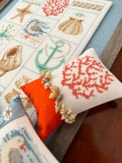 Shoreline Sampler Cross Stitch Pattern -Olympus Handmade Store IMG 9716LR