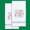 Hand Embroidery Towel Set - Christmas Camper -Olympus Handmade Store JDNA 320 880 christmas camper hand towels