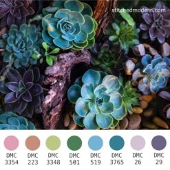 DMC Embroidery Floss Color Palette - Moody Succulent 13 DMC Embroidery Floss Color Palette - Moody Succulent -Olympus Handmade Store Moody Succulents