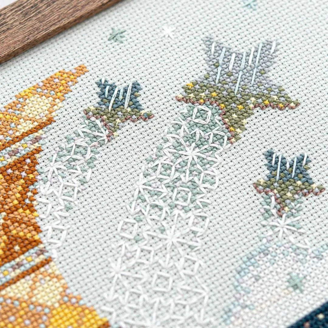 Modern Baby Sampler Cross Stitch Pattern - Moon And Stars 4 Modern Baby Sampler Cross Stitch Pattern - Moon And Stars - Image 2