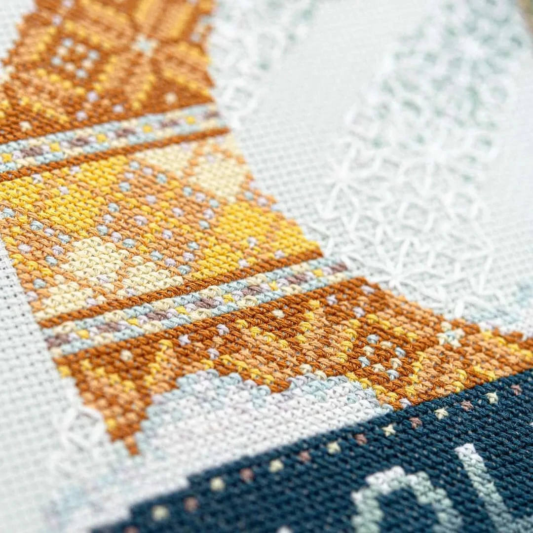 Modern Baby Sampler Cross Stitch Pattern - Moon And Stars 5 Modern Baby Sampler Cross Stitch Pattern - Moon And Stars - Image 3