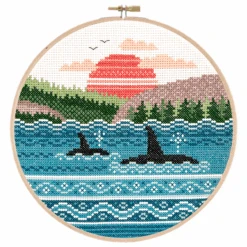 Orca Bay Cross Stitch Pattern