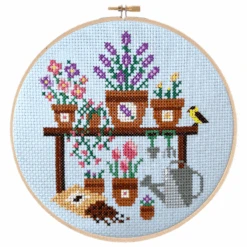 Potting Bench Cross Stitch Pattern