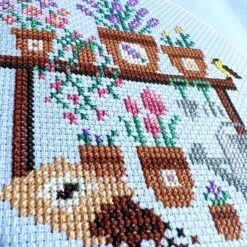 Potting Bench Cross Stitch Pattern -Olympus Handmade Store PottingBench4