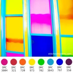 DMC Embroidery Floss Color Palette - Rainbow Bright -Olympus Handmade Store Rainbow Bright