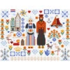 Dutch Folkies Cross Stitch Pattern -Olympus Handmade Store Riverdrift House Dutch Folkies cross stitch pattern 2