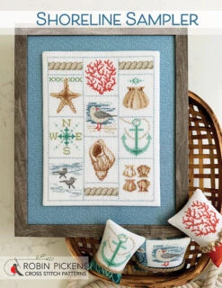 Shoreline Sampler Cross Stitch Pattern -Olympus Handmade Store ShorelineSamplerSS425FrontCoverLR72