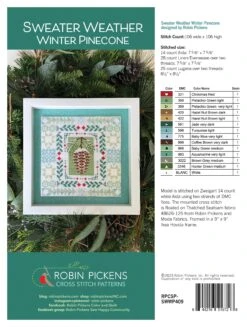 Sweater Weather Cross Stitch Pattern - Winter Pinecone -Olympus Handmade Store SweaterWeather BackCover 80004519 3a69 4e33 b43d 75e6bbd74786