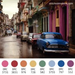 DMC Embroidery Floss Color Palette - Vintage Rainbow -Olympus Handmade Store Vintage Rainbow