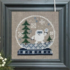 Snowglobe Yeti Cross Stitch Kit