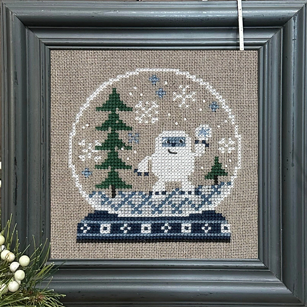 Snowglobe Yeti Cross Stitch Kit 3 Snowglobe Yeti Cross Stitch Kit