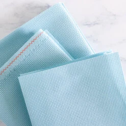 Aqua Aida Cross Stitch Fabric - 14 Count -Olympus Handmade Store aida cloth cross stitch fabric aqua 3