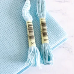 Aqua Aida Cross Stitch Fabric - 14 Count -Olympus Handmade Store aida cloth cross stitch fabric aqua 5