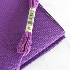 Lilac Aida Cross Stitch Fabric - 14 Count -Olympus Handmade Store aida cloth cross stitch fabric lilac 5