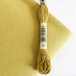 Riviera Olive Aida Cross Stitch Fabric - 14 Count -Olympus Handmade Store aida cloth cross stitch fabric riviera olive 5